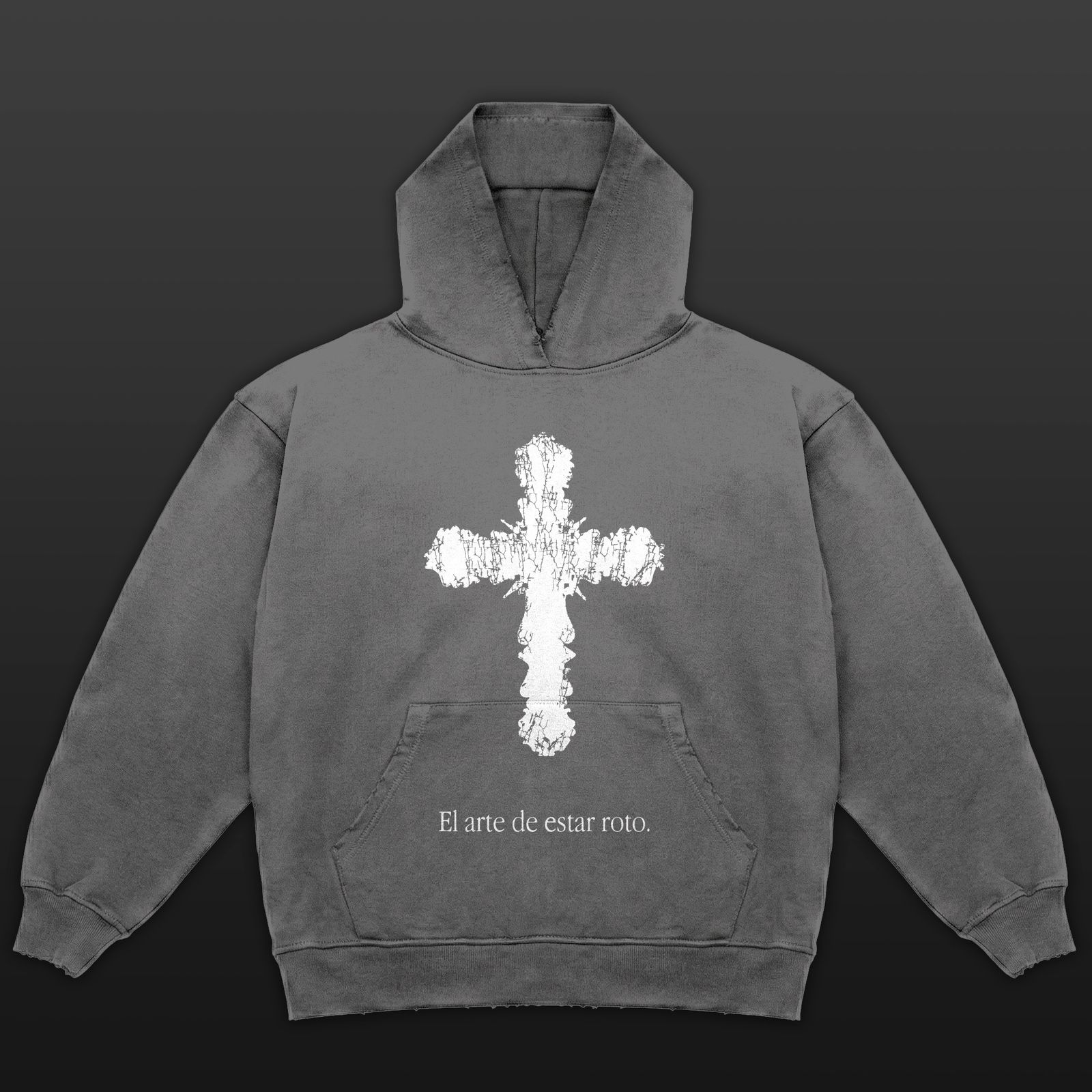 Hoodie El Arte de estar roto (Gris)