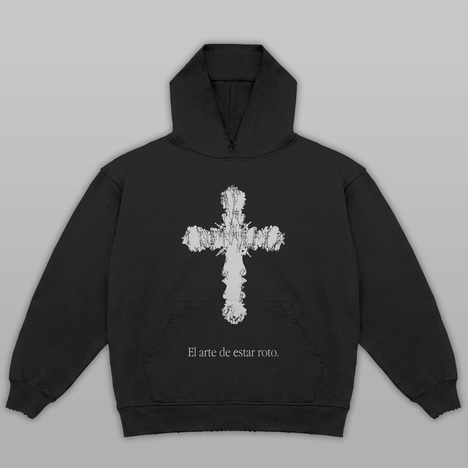 Hoodie El Arte de estar roto (Negro)